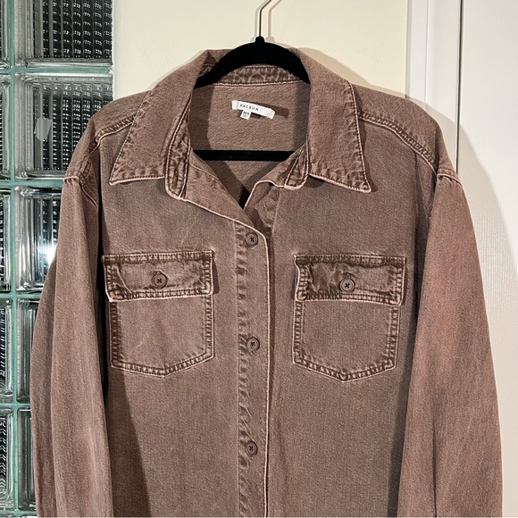 brown pacsun denim jacket - Picture 2 of 3
